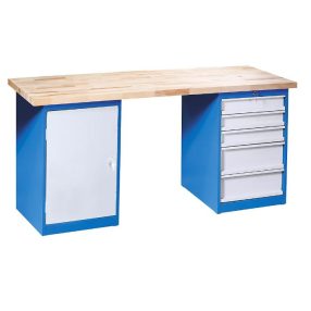   Munkapad, moduláris rendszerű 2 állószekrény 5 fiókkal, ill. 1 ajtóval (magasság 683 mm)