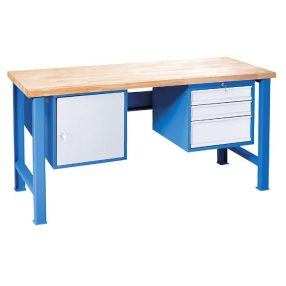   Munkapad, moduláris rendszerű 2 faliszekrény – 1 x 3 fiókkal, 1 ajtóval (magasság 421 mm)