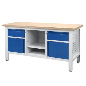 Munkapad 2 fiók, 2 ajtó, 1 nyitott rekesz polccal