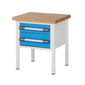   Munkapad zártszelvényes kivitelben – eurokraft pro 2 fiók: 1 x 150 mm, 1 x 210 mm