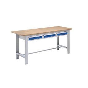   Elemes rendszerű munkapad – eurokraft basic lapszélesség 1850 mm, 3 fiók