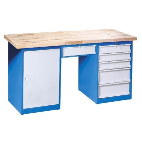   Munkapad, moduláris rendszerű 2 állószekrény 6 fiókkal, ill. 1 ajtóval (magasság 683 mm), 1 külön fiókkal