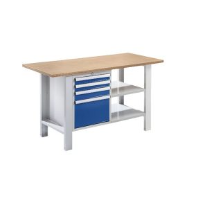   Elemes rendszerű munkapad – eurokraft basic lapszélesség 1500 mm, 4 fiók