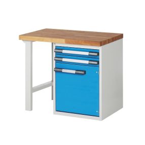   Elemes rendszerű munkapad – eurokraft pro 2 fiók, 1 szekrény, mélység 700 mm