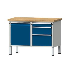   Kompakt munkapad – ANKE szé x mé 1140 x 650 mm, 1 szekrény, 3 fiók