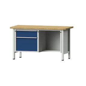   Munkapad zártszelvényes kivitelben – ANKE 2 fiók, ½ polc