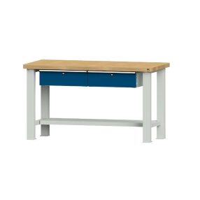   Nagy teherbírású munkapad – ANKE lapszélesség 1500 mm, 2 fiókkal