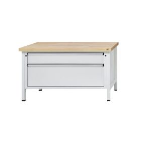   Munkapad XL/XXL méretű fiókokkal, zártszelvényes kivitel – ANKE szélessége 1500 mm, 2 fiók