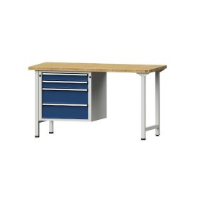   Munkapad zártszelvényes kivitelben – ANKE 2 db 90 mm magas fiók, 2 db 180 mm magas fiók