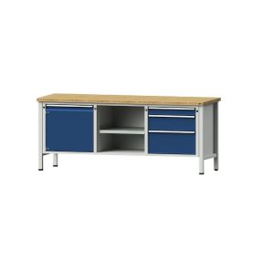   Munkapad zártszelvényes kivitelben – ANKE 1 db 540 mm magas ajtó, 3 fiók
