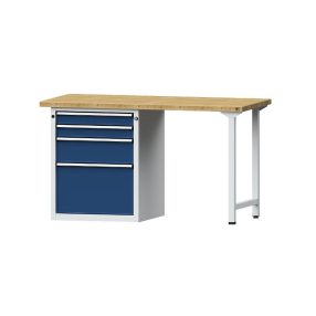   Munkapad zártszelvényes kivitelben – ANKE 4 fiók: 2 x 90, 1 x 180, 1 x 360 mm