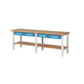   Elemes rendszerű munkapad – eurokraft pro 4 függesztett fiók, 1 polc