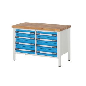   Munkapad zártszelvényes kivitelben – eurokraft pro 8 db fiók