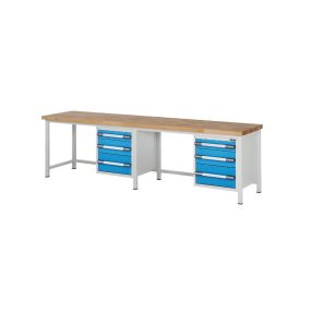   Munkapad zártszelvényes kivitelben – eurokraft pro 6 db fiók: 2 x 120, 2 x 180, 2 x 240 mm