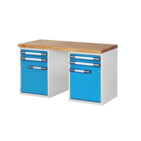   Elemes rendszerű munkapad – eurokraft pro 4 fiók, 2 ajtó