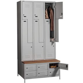   PLUS Z6 ACG Cipőtartós+ülőpados öltözőszekrény, öltözőszekrény rekesz 6 db, cipőtároló rekesz 6 db