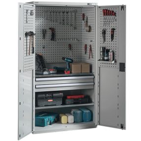   TOOL PERFWALL-3/2DProfesszionális szerszámszekrény 2 polccal és 2 fiókkal