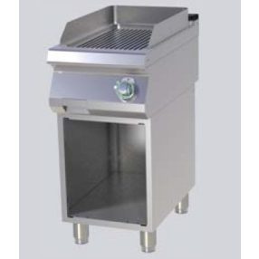   FTRC 740 E | Elektromos szeletsütő bordázott sütőfelülettel és nyitott alsó tárolóval - krómozott