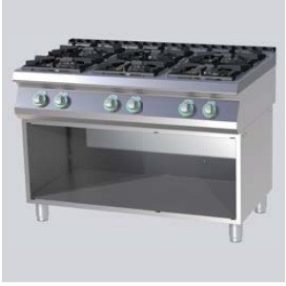 SP 7120 G | 6 égős gáztűzhely nyitott alsó tárolóval