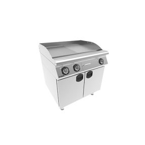   7IE 22 | Elektromos grill 1/2 sima, 1/2 bordázott sütőfelülettel szekrényen