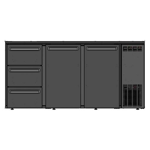  TC BBCL3-522 | Bárhűtő 2 ajtóval, 1 db 1/3-os, 1 db 2/3-os fiókkal