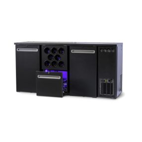   TC BBCL3-212 | Bárhűtő 2 ajtóval, 1 db 1/2-es fiókkal, palacktartóval