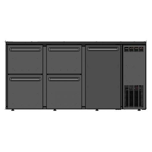 TC BBCL3-552 | Bárhűtő 1 ajtóval, 2 db 1/3-os, 2 db 2/3-os fiókkal