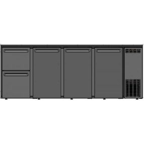   TC BBCL4-5222 | 3 ajtós bárhűtő, 1 db 1/3-os, 1 db 2/3-os fiókkal