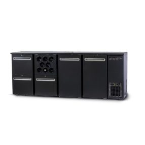   TC BBCL4-3122 | Bárhűtő 2 ajtóval, 3 db 1/2-es fiókkal, palacktartóval