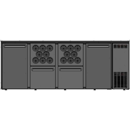 TC BBCL4-2112 | Bárhűtő 2 ajtóval, 2 db 1/2-es fiókkal, 2 palacktartóval