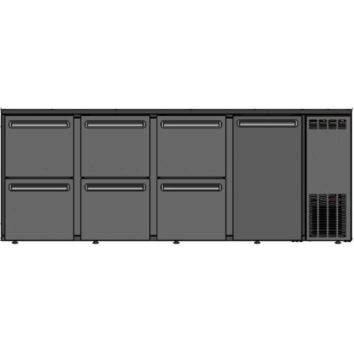 TC BBCL4-3332 | Bárhűtő 1 ajtóval, 6 db 1/2-es fiókkal
