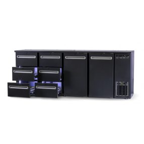 TC BBCL4-6622 | Bárhűtő 2 ajtóval, 6 db 1/3-os fiókkal