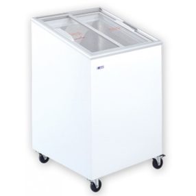 UDD 100 SCE - Mélyhűtőláda ferde, csúszó üvegtetővel