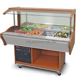   SB-C-W 155 | Falhoz állítható, hűtött salátapult 4 x GN 1/1