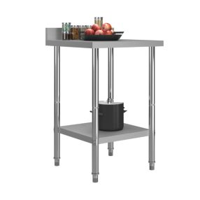   Rozsdamentes munkaasztal felhajtással (HoxSzéxMa: 600x600x930 mm)