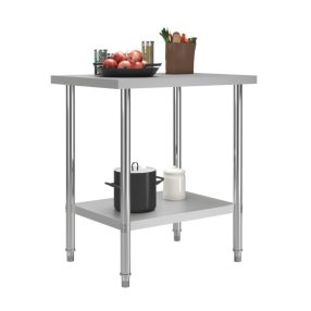 Rozsdamentes munkaasztal (HoxSzéxMa: 800x600x850 mm)