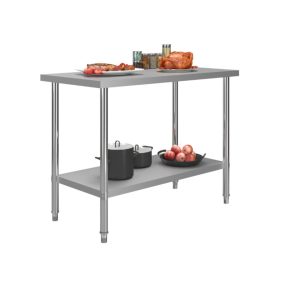 Rozsdamentes munkaasztal (HoxSzéxMa: 1200x600x850 mm)